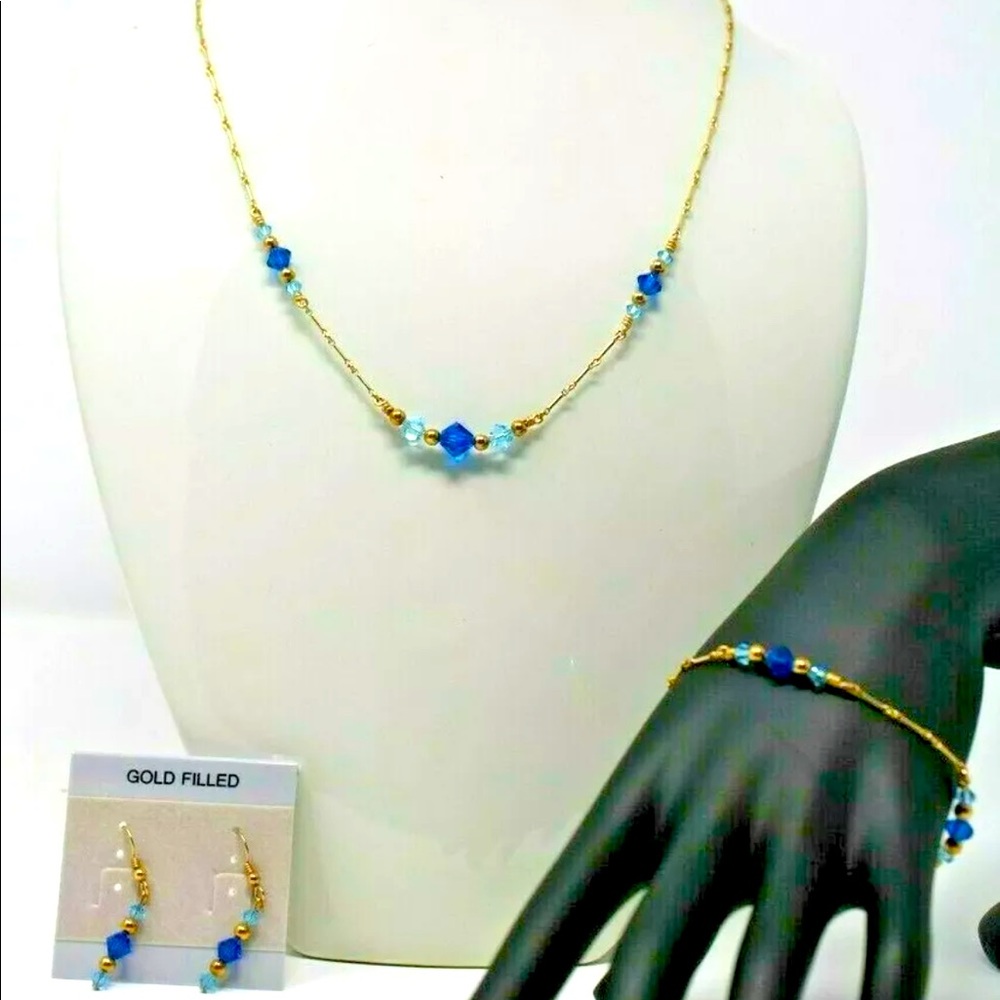 14k Gold Filled Jewelry Set. Necklace is 19” long.